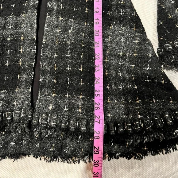 ChanelBlack Charcoal and Metallic Coat, Size 36 (XS)